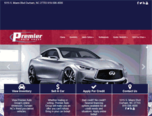 Tablet Screenshot of premierautogroupofdurham.com
